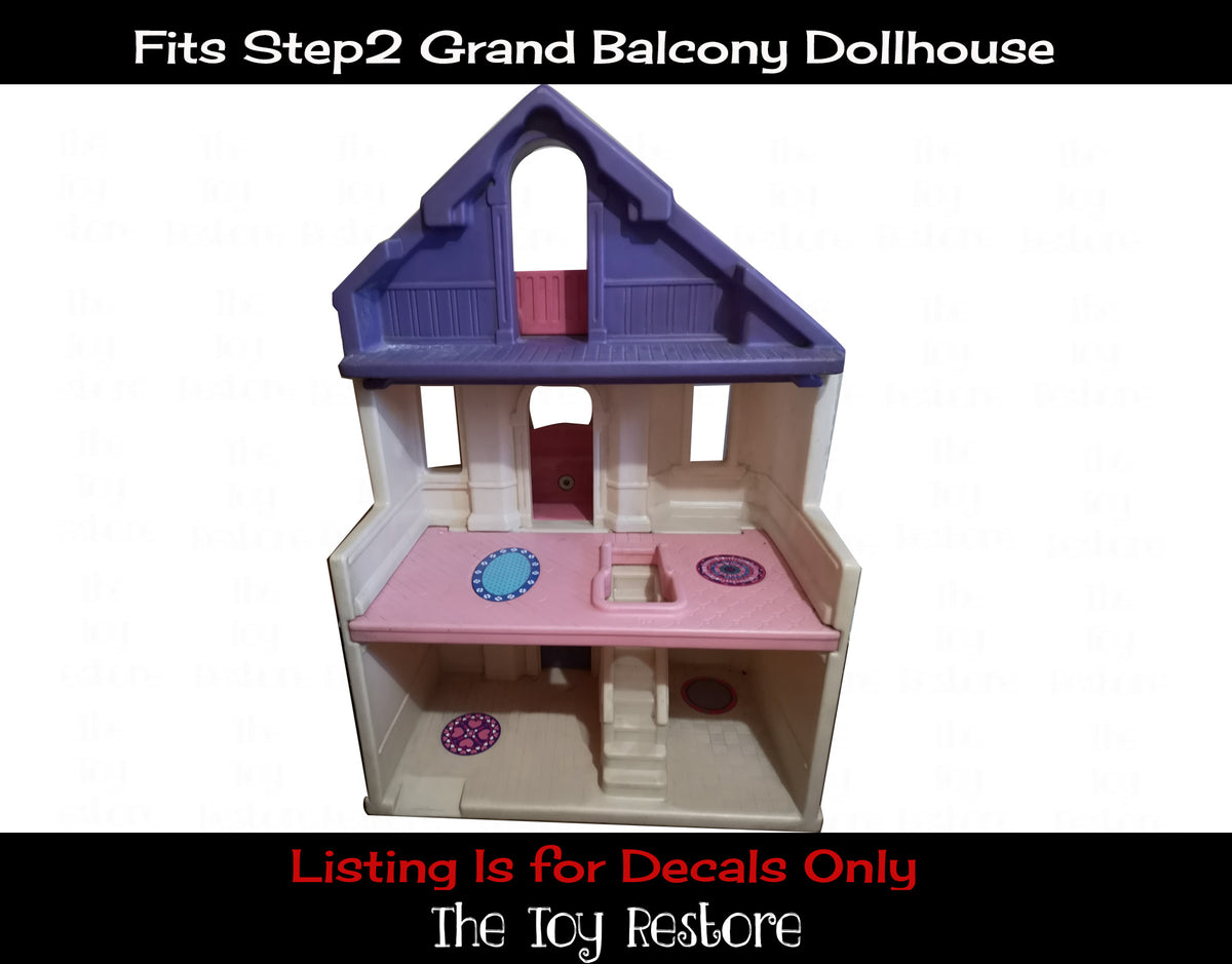 Dollhouse Decals Replacement Sticker Fits Step2 Grand Balcony Doll hou The Toy Restore