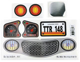 Toy Restore Replacement Decals Fits Little Tikes Cozy Coupe II Car Grey