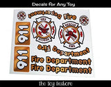 Toy Restore Replacement Decals Fire Firetruck DIY Emergency Ride-on Car Truck