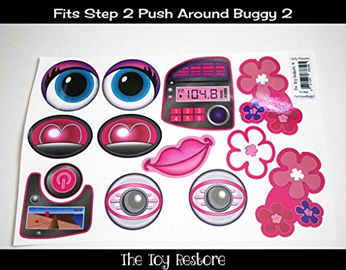 Toy Restore Replacement Decals fits Step 2 Push Around Buggy 2 Girl Flowers Ride-on Car