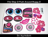 Toy Restore Replacement Decals fits Step 2 Push Around Buggy 2 Girl Flowers Ride-on Car
