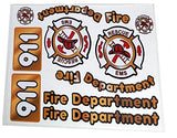 Toy Restore Replacement Decals Fire Firetruck DIY Emergency Ride-on Car Truck