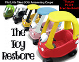 Toy Restore Replacement Stickers Fits Little Tikes 30th Cozy Coupe Car (Red & White)