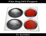 The Toy Restore Decals Replacement Stickers Oval Headlights and Tail Lights for DIY Kids Car Truck