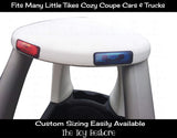 The Toy Restore Replacement Stickers Fits Little Tikes Custom Cozy Coupe Black & Blue Police Cop Car Door 911 Light Spare Decals