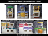 Toy Restore Replacement Stickers fits Little Tikes Party Kitchen (No Clock) Square Burners