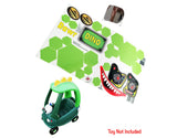Toy Restore Replacement Stickers fits Little Tikes Dino Cozy Coupe Car Hexagon