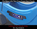 Toy Restore Black & Blue Police Sticker for Little Tikes Cozy Coupe Cop Car 911