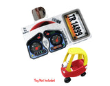 Toy Restore Replacement Stickers Fits Little Tikes 30th Cozy Coupe Car (Blue)