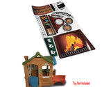 Toy Restore Stickers fits Step2 Gather & Grill Playhouse Cubby w Fireplace BBQ