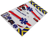 Toy Restore Replacement Stickers Fits Little Tikes 30th Anniversary Cozy Coupe Car Ambulance Decal Set