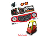 Toy Restore Replacement Decals Fits Little Tikes Cozy Coupe II Ride on Red