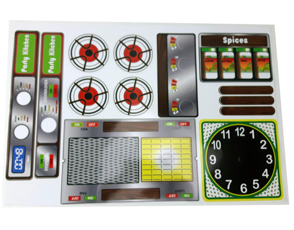The Toy Restore Replacement Stickers fits Older Little Tikes Party Kitchen with Clock