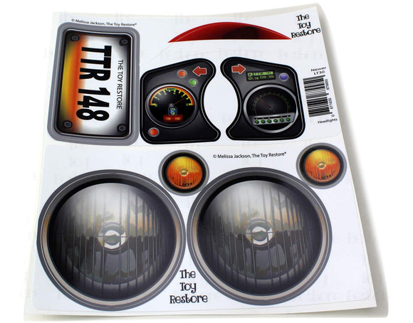 The Toy Restore Replacement Stickers Fits Little Tikes 2017 Cozy Coupe Car Headlight Design