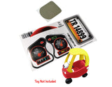 Toy Restore Replacement Stickers Fits Little Tikes 30th Cozy Coupe Car (Red & White)