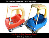 Toy Restore Replacement Stickers Fits Little Tikes VTG Original Cozy Coupe Car Red