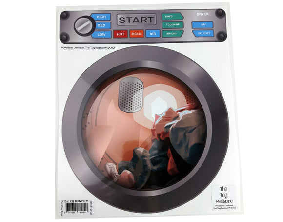 The Toy Restore DIY Stickers Decals for Play Kitchen Laundry Dryer Machine Reclaimed Furniture Tote