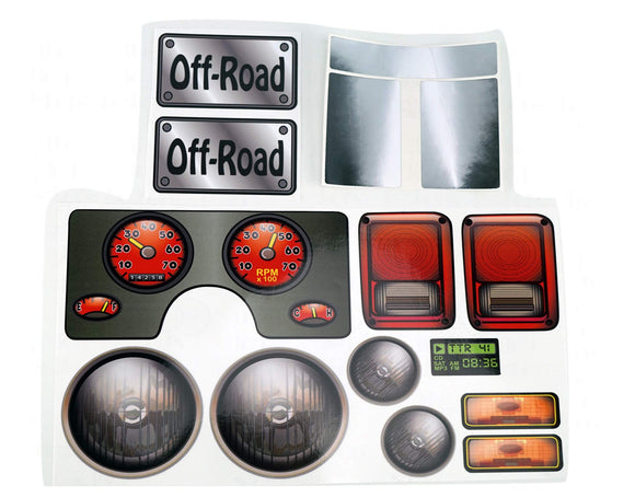 Toy Restore Replacement Stickers Fits Power Wheels Jeep Wrangler 12V Ride-on