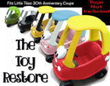 Toy Restore Replacement Decal Fits Little Tikes 30th Cozy Coupe Car Princess B&W