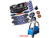 Toy Restore Replacement Decals Fits Little Tikes Cozy Coupe II Police Patrol Car