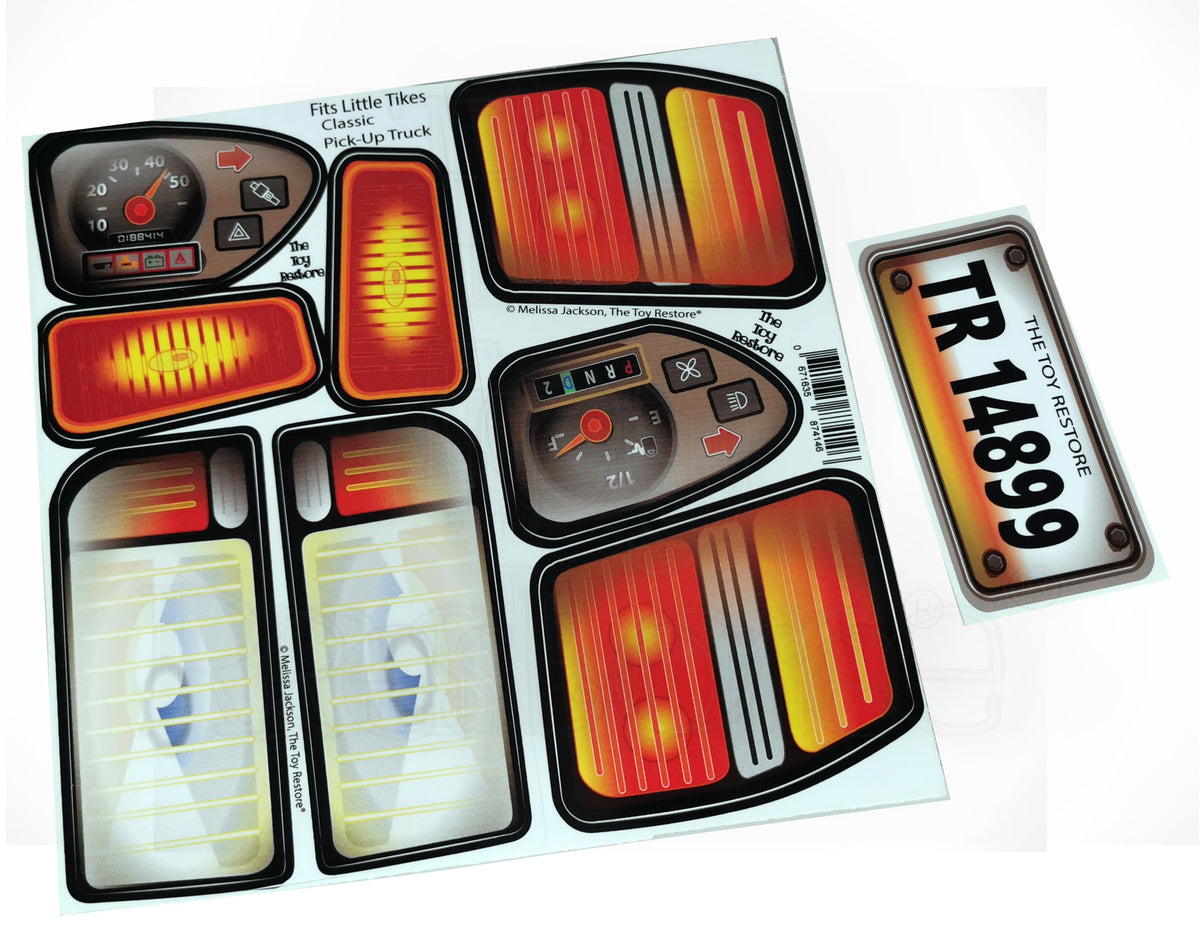 Toy Restore Replacement Stickers Fits Little Tikes Classic Pick up Tru ...