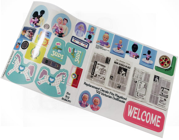 Toy Restore Replacement Stickers Fits Playskool Victorian Dollhouse Accessories