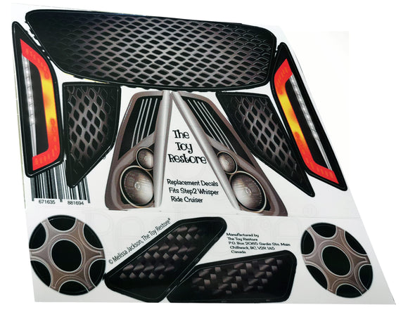 The Toy Restore Replacement Stickers Fits Step2 Whisper Ride Cruiser Push Around Buggy Car