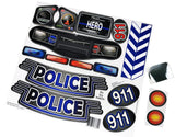 Toy Restore Replacement Stickers Fits Little Tikes Cozy Coupe II Police Patrol Car Decals