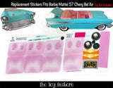 Toy Restore Replacement Stickers Fits Pink Doll 57 Chevy Bel Air Vintage Car