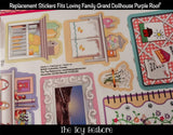 Toy Restore Replacement Stickers Fits Loving Family Grand Doll House Purple Roof