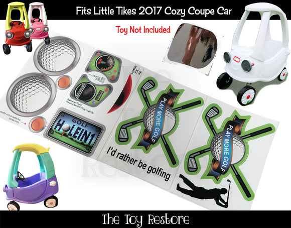 Toy Restore Replacement Stickers Fits Little Tikes 2017 Cozy Coupe Car Golf Cart