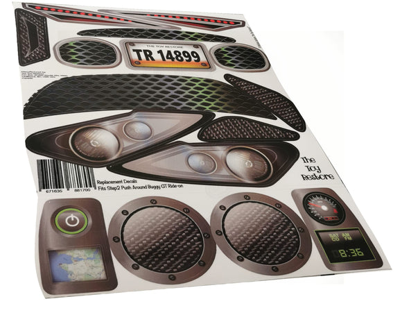 The Toy Restore Replacement Stickers Fits Step2 Push Around Buggy GT Ride-on Car