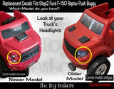 Toy Restore Replacement Stickers for Step2 Ford Raptor F150 Push Car Older Model
