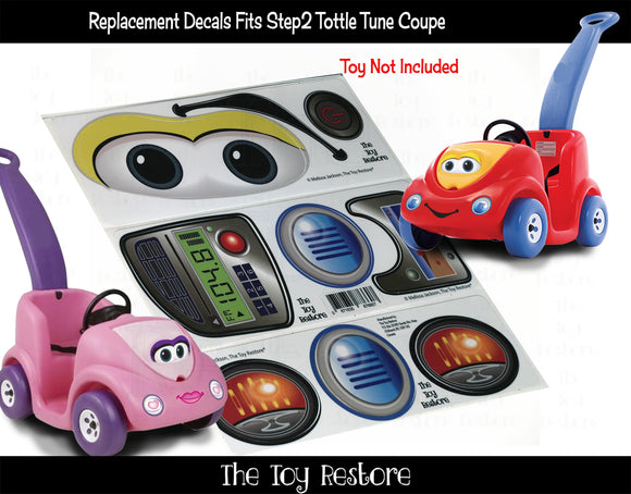Toy Restore Replacement Decals fits Step2 10th Anniversary Push Around Buggy Boy Ride-on Car