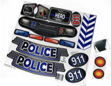 The Toy Restore Replacement Stickers Fits Little Tikes Cozy Coupe II Police Patrol Car Decals