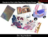 The Toy Restore Replacement Stickers fits Little Tikes Fairy Coupe Decals 30th Anniversary Cozy Coupe Car Ride-on