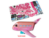Toy Restore Replacement Stickers Fits Pink Doll Glam Vacation Jet Airplane 1999