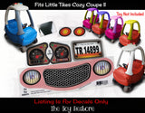 Toy Restore Replacement Stickers Fits Little Tikes Cozy Coupe II Car Pink