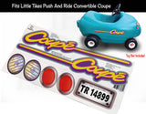 The Toy Restore Replacement Stickers fits Little Tikes Push and Ride Convertible Coupe Car