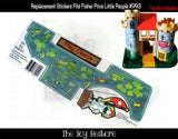 Toy Restore Replacement Stickers Fits Little People Castle #993 Moat Litho Panel Set