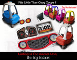 Toy Restore Replacement Decals Fits Little Tikes Cozy Coupe II Ride on Red
