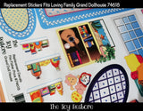 Toy Restore Replacement Stickers Fits Loving Family Grand Doll House 74618 Blue Roof