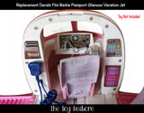 Toy Restore Replacement Stickers Fits Pink Doll Glam Vacation Jet Airplane 1999