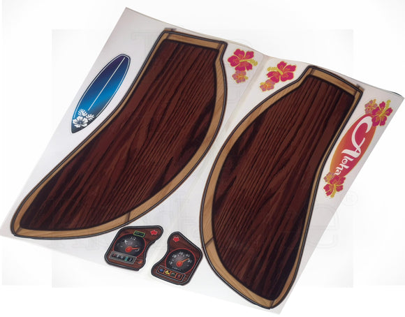 The Toy Restore Replacement Stickers Fits Little Tikes 30th Anniversary Cozy Coupe Car Wood Panel Decals Add on