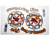 Toy Restore Replacement Stickers Firetruck Logo Ride-on DIY Truck Kids Car