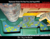 Toy Restore Replacement Stickers Fits Little People Castle #993 Moat Litho Panel Set