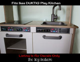 The Toy Restore Replacement Stickers Fits IKEA DUKTIG Play Kitchen Oven Microwave Decals