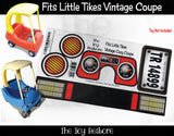 Toy Restore Replacement Sticker for Little Tikes VTG Original Cozy Coupe Car Red