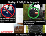 The Toy Restore Replacement Decals Fits Little Tikes 30th Cozy Coupe Car Smooth Headlights & Tail Lights
