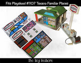 Toy Restore Replacement Stickers Fits Playskool Familiar Places Texaco Playset #1107 1975